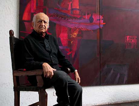 Fernando de Szyszlo, renowned Peruvian painter and sculptor, pioneer of abstract indigenismo