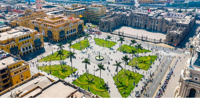 El Centro Histórico de Lima ha sido declarado Patrimonio de la Humanidad.