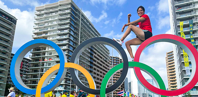 Peruvian athlete Alexandra Grande