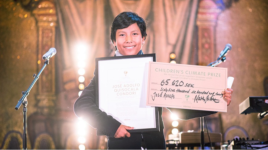 Niño peruano recibe “Premio Climático Infantil 2018”