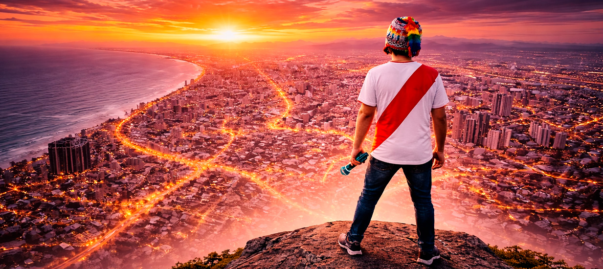 Pol Deportes desde el cerro San Cristóbal