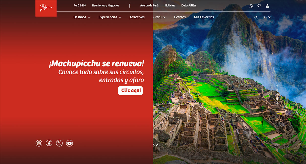 Vota por Peru.travel, nominado como mejor portal de turismo en Latinoamérica