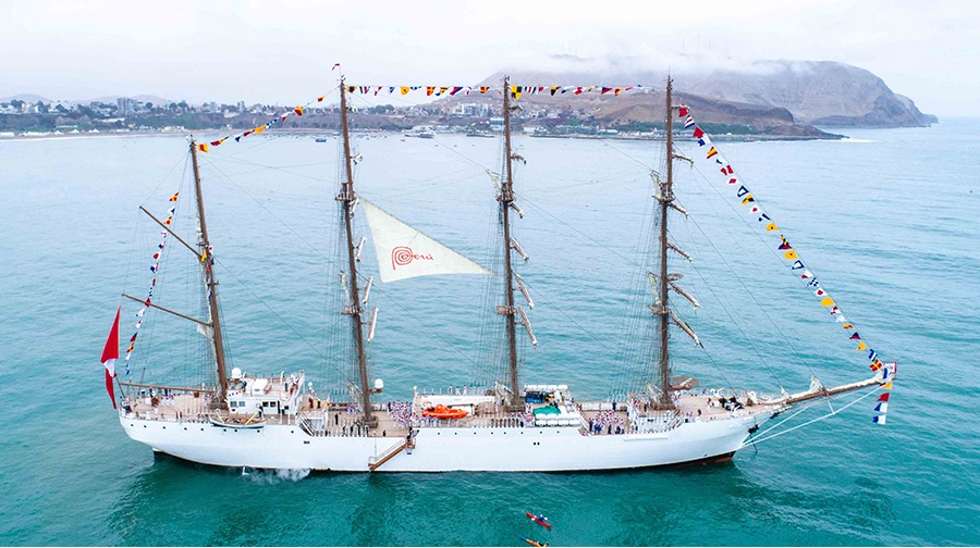 The mainsail of the iconic vessel will carry our country brand on an international mission in 2020