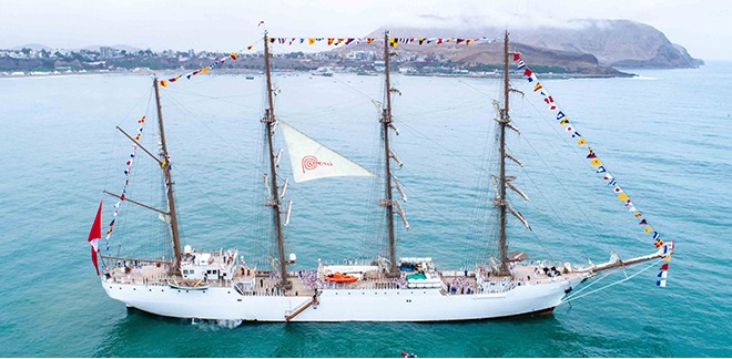 The mainsail of the iconic vessel will carry our country brand on an international mission in 2020