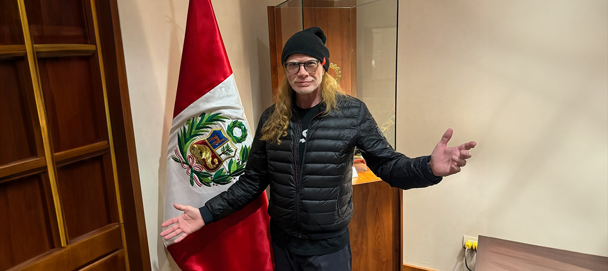 Dave Mustaine de Megadeth en visita a Perú